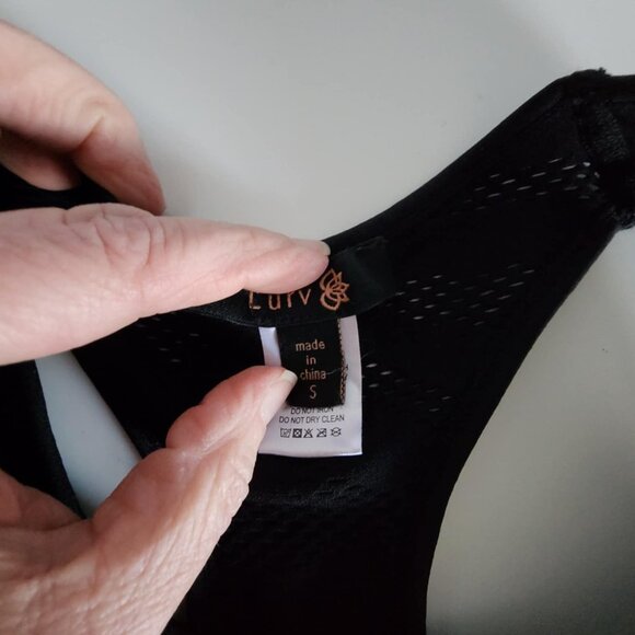 EUC L'urv Black Sports Bra Racer Back - Picture 4 of 5